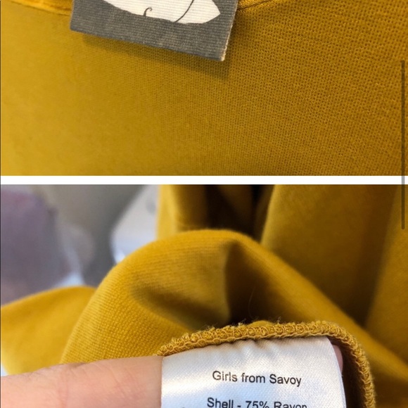 Anthropologie Girls from Savoy Fluted Goldenrod Dress - Picture 2 of 2